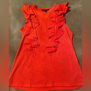 NWOT - never worn - never washed - beautiful INC top with ruffles